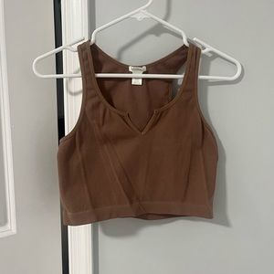 Brown crop top